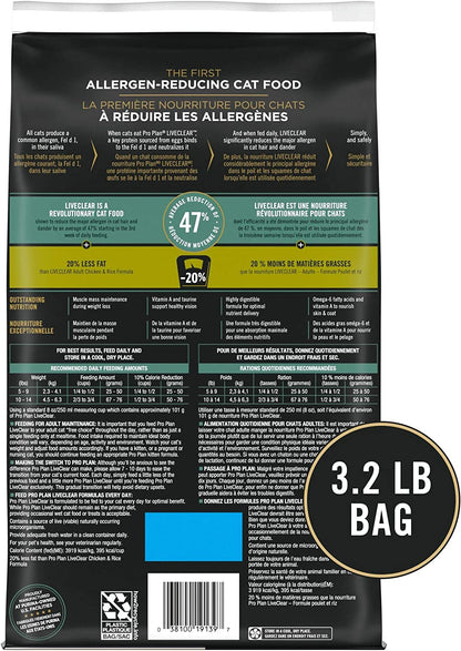 Purina Pro Plan Liveclear with Probiotics Allergen Reducing Weight Management Adult Dry Cat Food