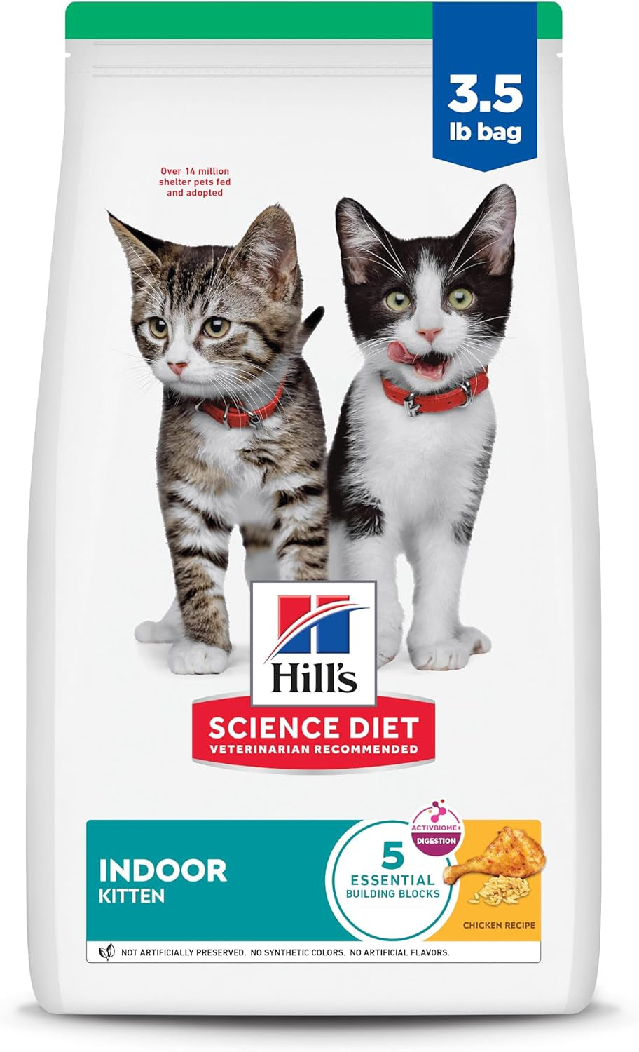 Hill'S Science Diet Dry Cat Food, Kitten, Indoor, Chicken Recipe, 3.5 Lb. Bag